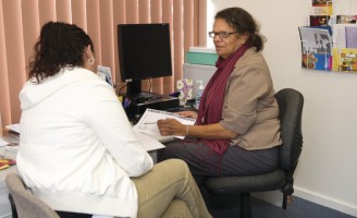 Aboriginal health worker and patient